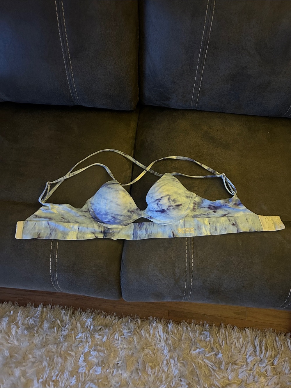 Victoria's Secret Blue Tie-Dye Push-Up Bra